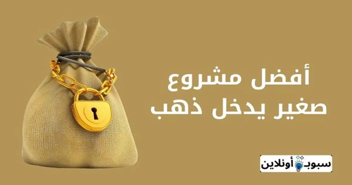 أفضل مشروع صغير يدخل ذهب 2024 (بدون رأس مال)