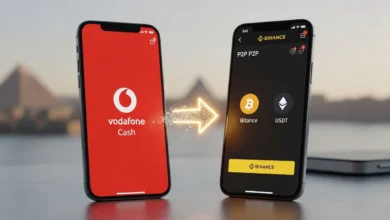 طريقة شراء عملات رقمية عن طريق فودافون كاش في مصر
