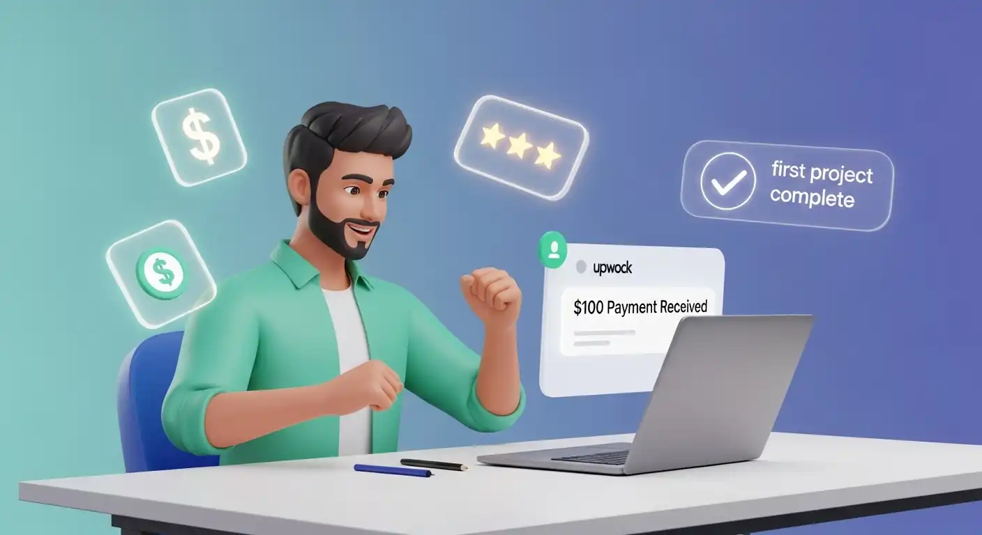 كيف تربح أول 100$ من Upwork؟ شرح مفصل للمبتدئين بالخطوات